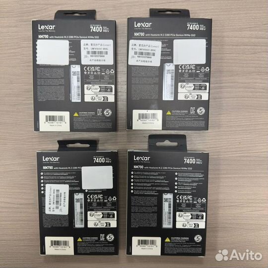 SSD M2 Lexar 4Tb с радиатором 7400 Мб/с PCIe 4.0x4