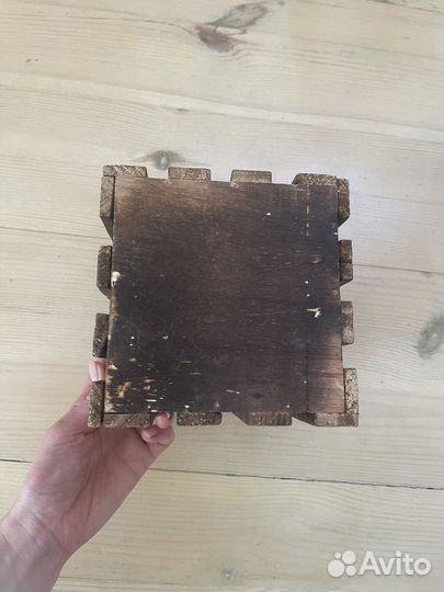 Деревянный флористический ящик