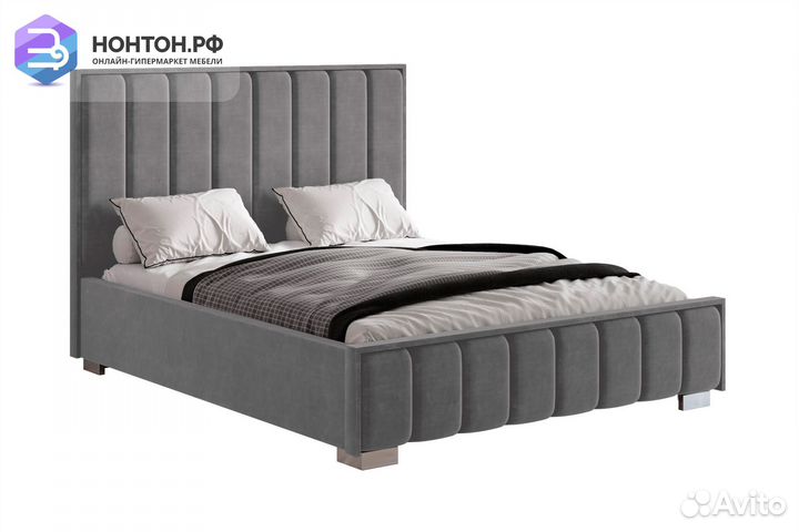 Кровать Мирабель темно-серая