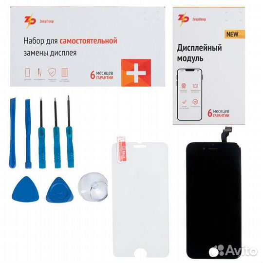 Дисплей для iPhone 6 в наборе ZeepDeep: экран черн
