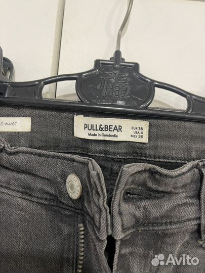 Джинсы черные pull&bear