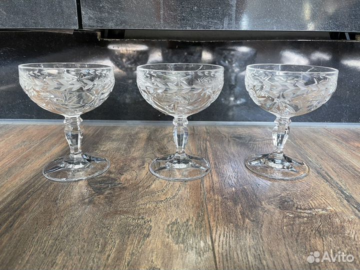 Креманки / шампанки хрустальные СССР