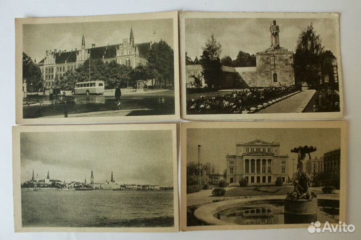Почтовые карточки с видами Риги, чистые, 18 шт