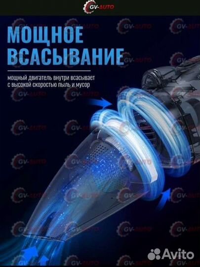 Автомобильный пылесос новый