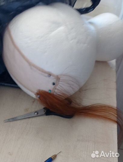 Накладка на пробор из натуральных волос