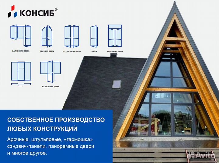 Алюминиевые двери, маятниковые, радиусные