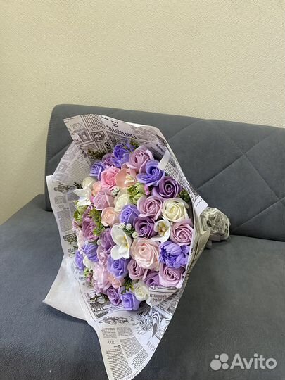 Букет из мыльных цветов