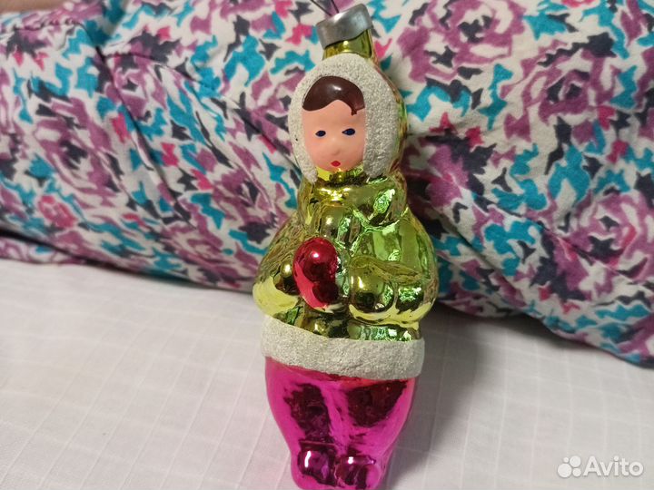 Новогодняя советская игрушка девочка