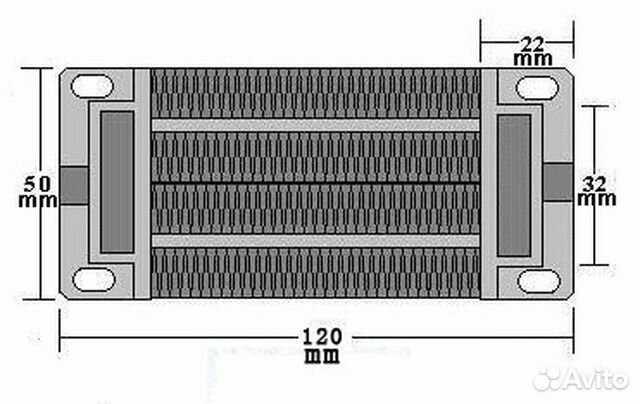 Позисторный нагреватель PTC200 12В 200С