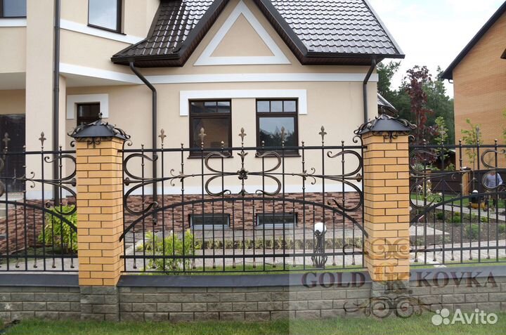 Забор, калитка и ворота кованые