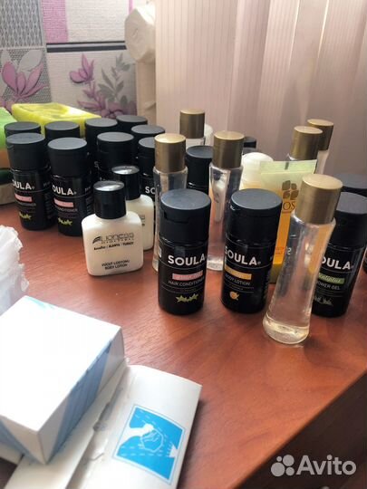 Одноразовые гели, шампуни, мыло, тапочки