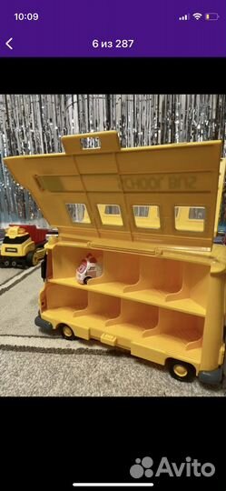 Поли робокар Автобус для хранения машинок