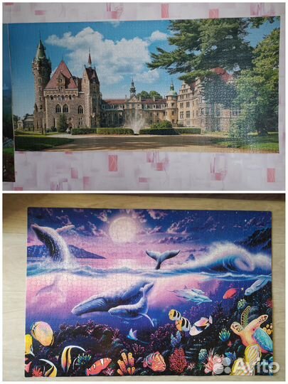 Картина из пазла (готовая), разные. Пазл большой