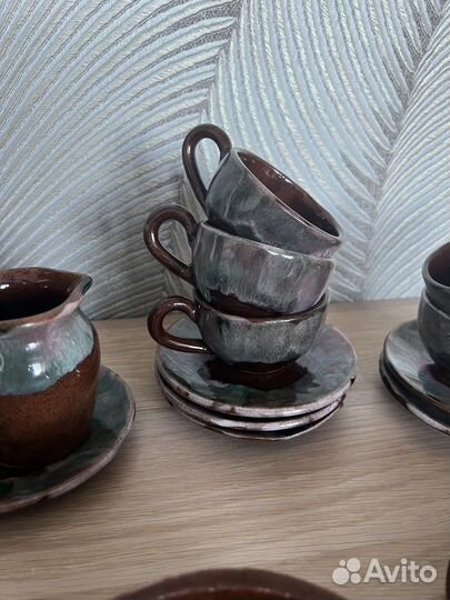 Глиняный чайный сервиз СССР