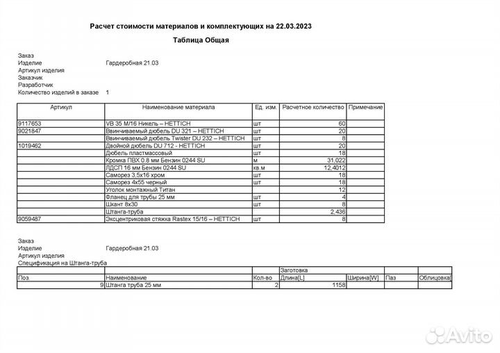 Проектирование мебели конструктор Базис