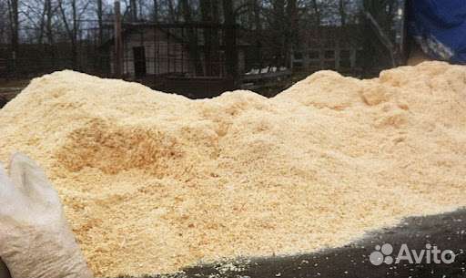 Опилки в мешках