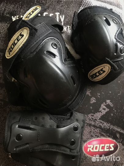 Детские раздвижные ролики Roces, 30-35, защита