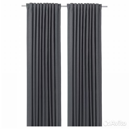 Шторы IKEA блэкаут серые