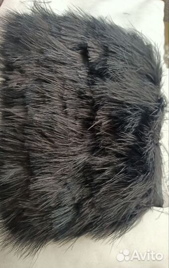 Перья пушистые декоративные на ленте черные