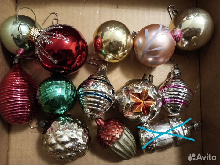 Елочные игрушки стекло