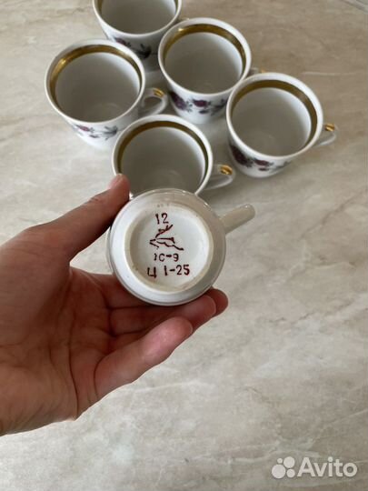 Фарфоровые чашки СССР. Городинский фз