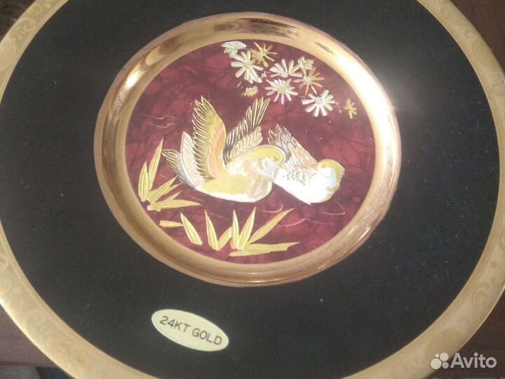Тарелка с позолотой