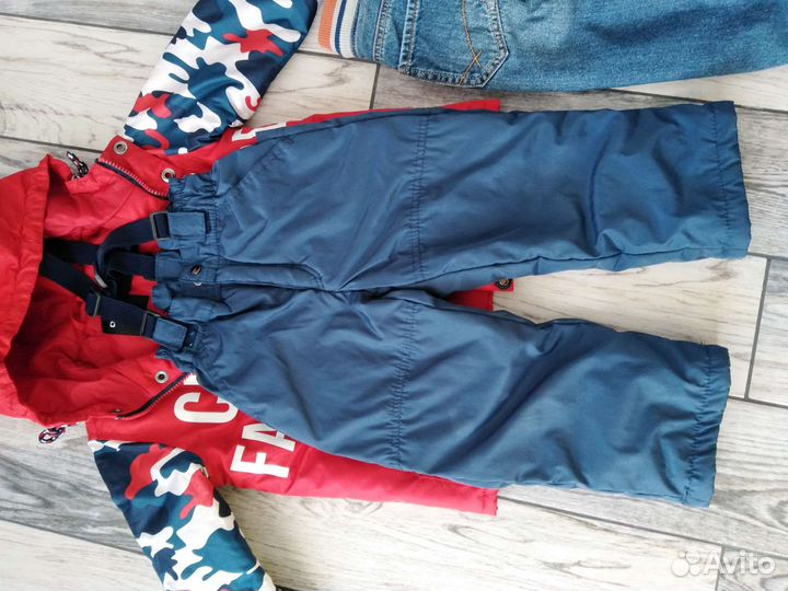 Костюм и утеплённые джинсы