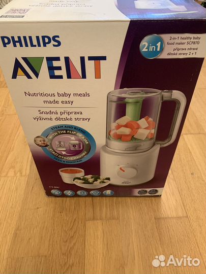 Пароварка блендер philips avent 2 в 1 новая