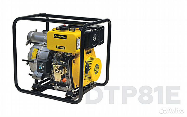 Мотопомпа дизельная champion DTP81E