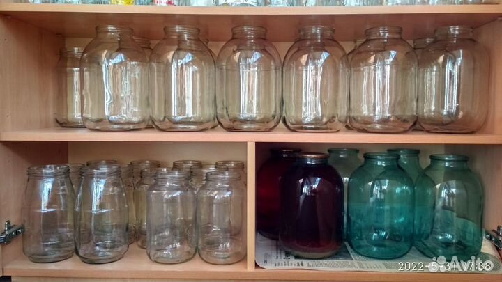 Банки стеклянные разные чистые