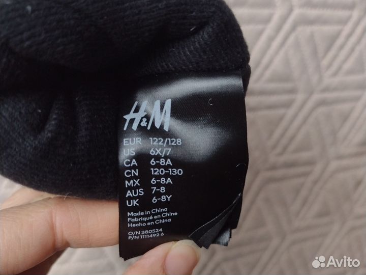 Новые зимние перчатки H&M 122-128 мальчика динозав