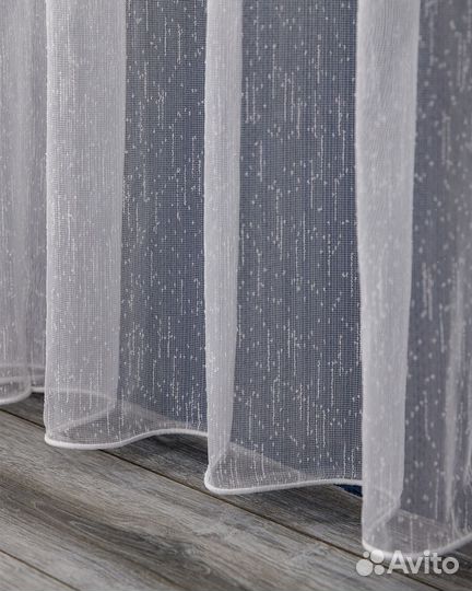 Тюль селена айвори готовый на окна пошив