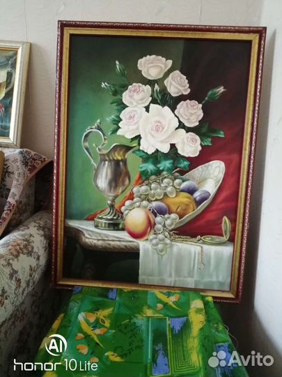 Картина маслом на холсте,Розы