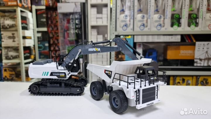 Радиоуправляемый экскаватор и самосвал Huina