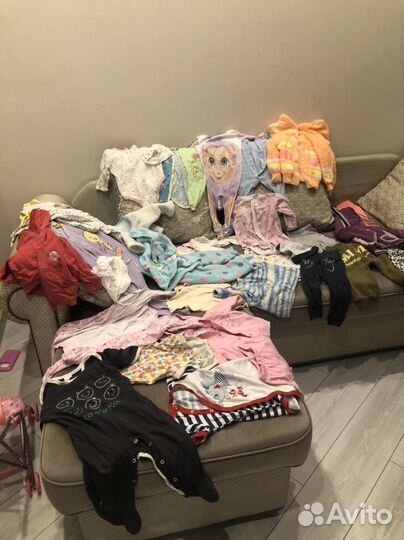 Вещи пакетом на девочку 6-18 мес 40 позиций
