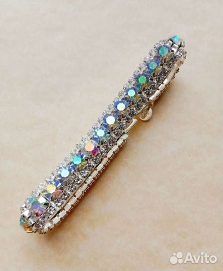 Теннисный браслет с посеребрением