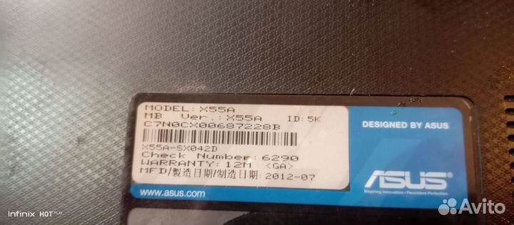 Разбор ноутов Asus X55A-SX042D и другие модели