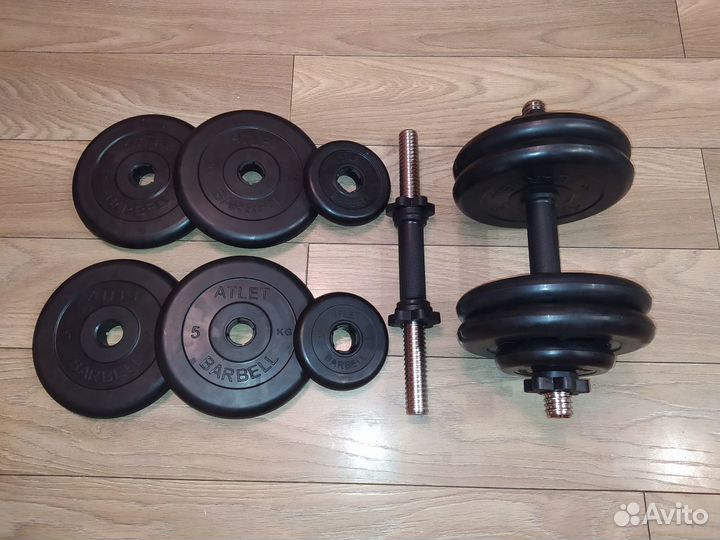 Гантели разборные MBBarbell по 24,5 кг (вес одной)