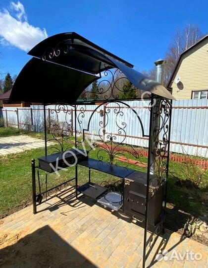 Мангал с крышей