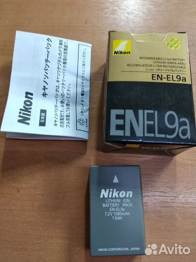 Аккумулятор Nikon EN-EL9A Новый