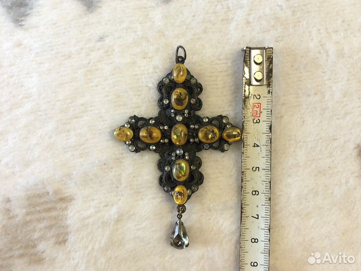 Винтажная подвеска крест