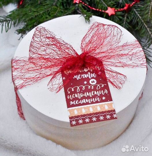 Коробка круглая с крышкой из дерева