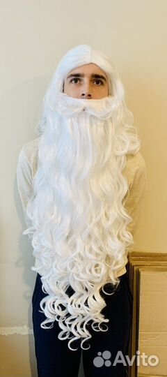 Борода и парик деда мороза новые