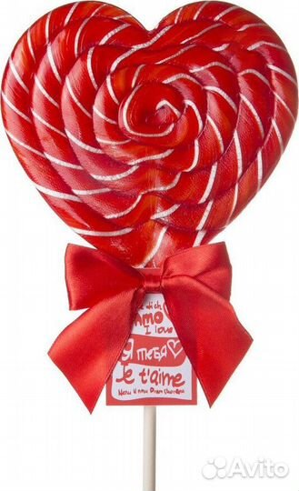 Карамель на палочке, леденец Сердце большое 120 г