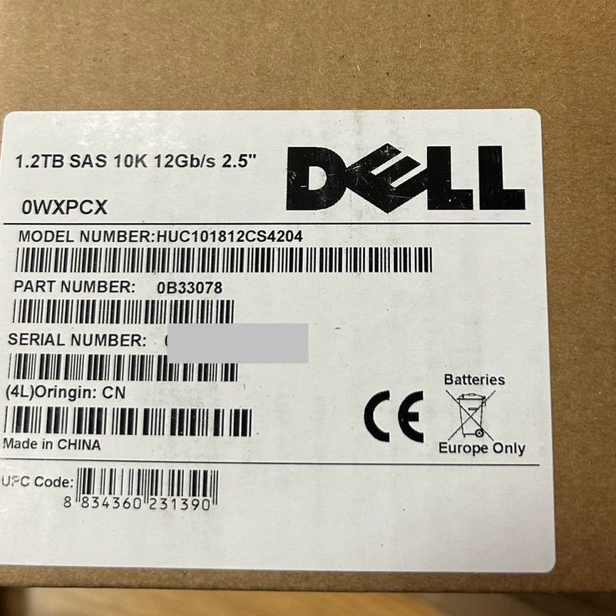[0WXPCX] Жесткий Диск Dell 1.2tb Sas 2.5 Wxpcx G12