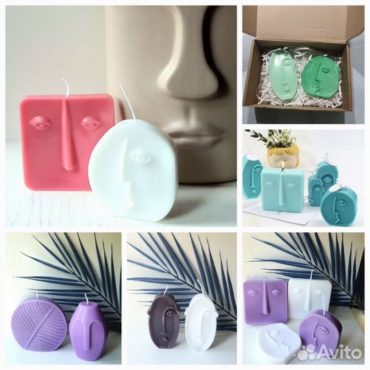 Свечи стильные восковые интерьерный свет