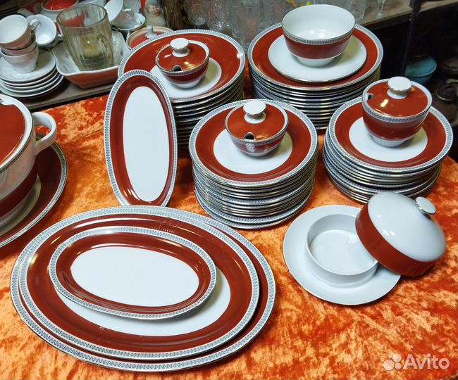 Столовый Сервиз ГДР Кольдиц.Koldiz 59 предметов