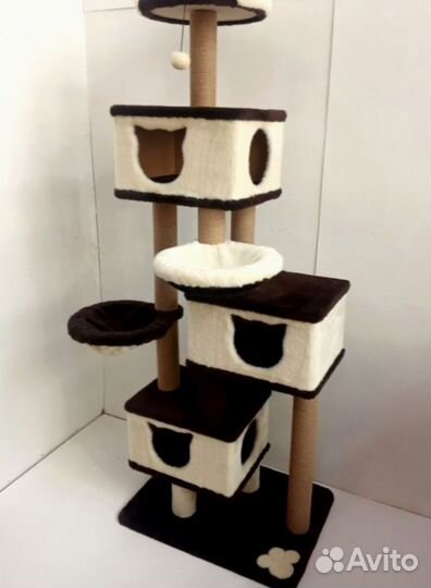 Красивый комплекс многоуровневый с гамаками для одной или нескольких кошек от производителя