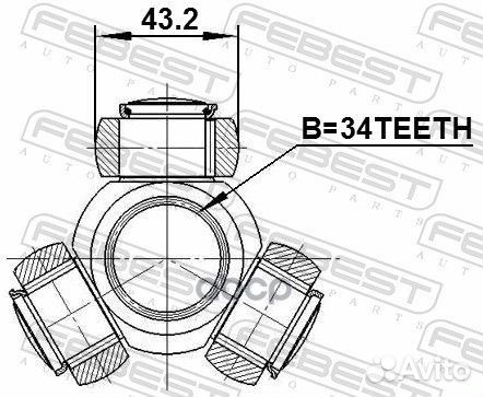 Трипоид 34X43.2 audi A3 97- 1716A4 Febest