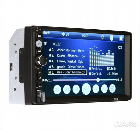 Магнитола новая 2 din. Bluetooth, USB, камера